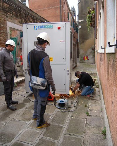 Scarico condizionamento Telecom.